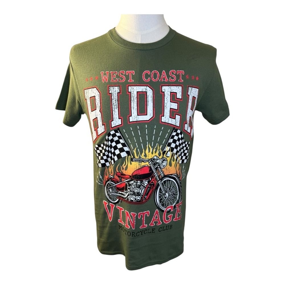 Goodie Two Sleeves Graphic‎ Tee West Coast Rider Vintage Motorcycle Club Small
